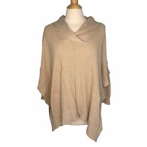 Neutral Knit High Low Ruffle Open Side Sweater H18